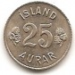 Island 25 Aurar 1966 #395