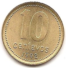  Argentinien 10 Centavos 1992 #463   