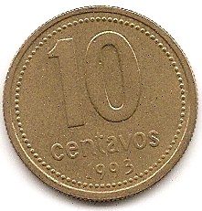  Argentinien 10 Centavos 1993 #463   