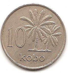  Nigeria 10 Kobo 1973 #467   