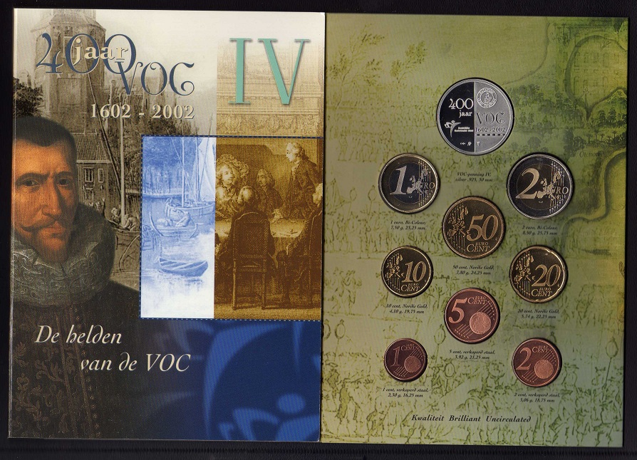  NL <i>400 Jahre VOC</i> BU- Set VOC IV **Nur 10.000 Ex.** inkl. VOC-Medallie .925 Ag Silber   