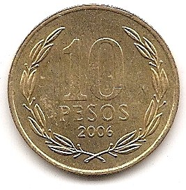  Chile 10 Pesos 2006 #468   