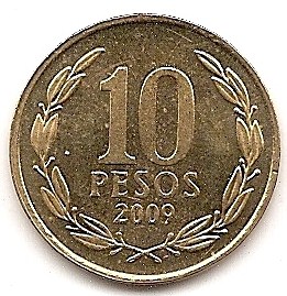  Chile 10 Pesos 2009 #468   