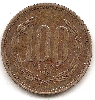  Chile 100 Pesos 1981 #469   
