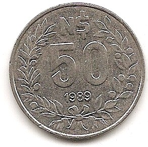  Uruguay 50 Pesos 1989 #475   