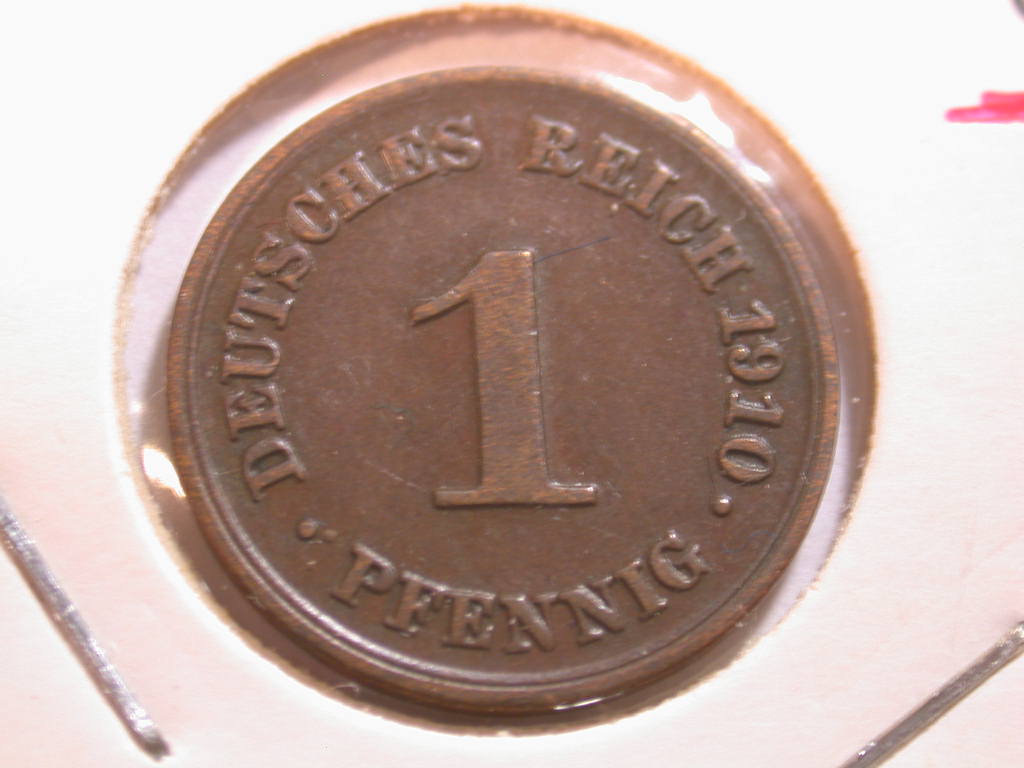  12060 KR  1 Pfennig 1910 F in Kupfer in vz-st/f.st  anschauen   