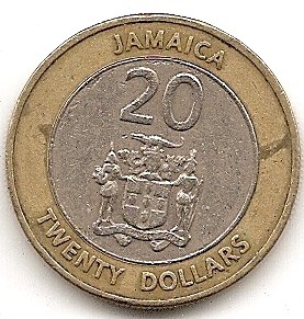  Jamica 20 Dollar 2000 #484   