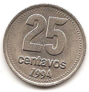  Argentinien 25 Centavos 1994 #484   
