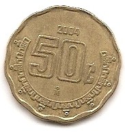  Mexico 50 Centavos 2004 #490   