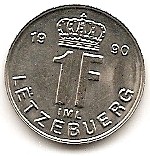  Luxemburg 1 Franc 1990 #498   