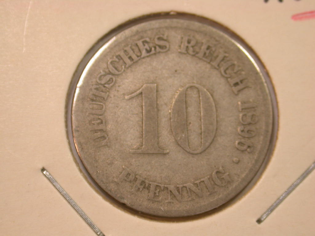  11004 Kaiserreich  10 Pfennig 1896 D  in besser  anschauen   