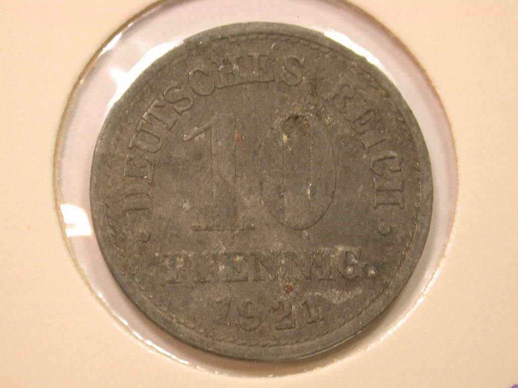  11004 Kaiserreich  10 Pfennig 1921  III in besser  anschauen   