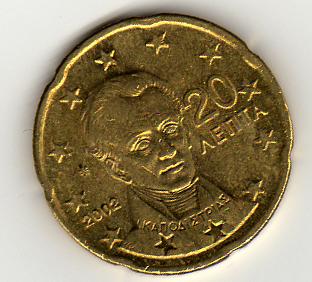 Griechenland  20 Cent 2002 