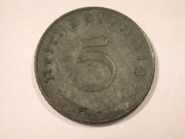  12002 3. Reich  5 Pfennig 1941 D  in besser  anschauen   
