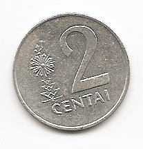  Litauen 2 Centai 1991 #502   