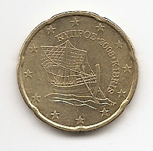  Zypern 20 Cent 2008 #507   