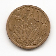  Süd-Afrika 20 Cents 1993 #511   