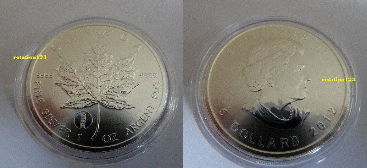 Canada 5 $ Maple Leaf Privy PISA 1 Unze 999,9 Silber 2012 NUR 50 000 Ex