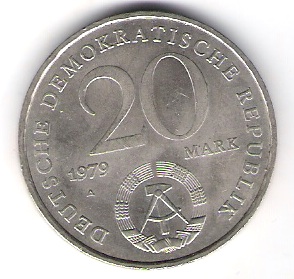  DDR 5 Mark 1969 A 20 Jahre DDR J.Nr.1524   