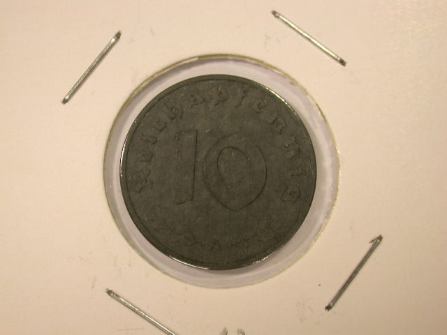  12005 10 Pfennig  1943 A in vz   