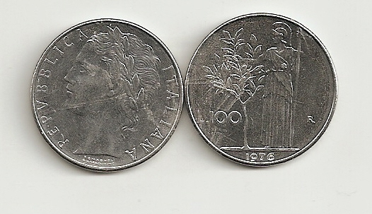 Italien, Italia, 100 Lire, 1976, RAR