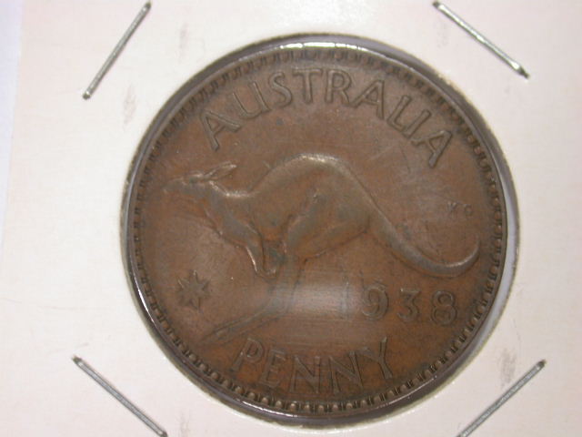  12008  Australien,  1 Penny  1938 in vz-st  AU !!   