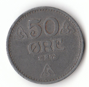  50 Ore Norwegen 1942 (F402)   