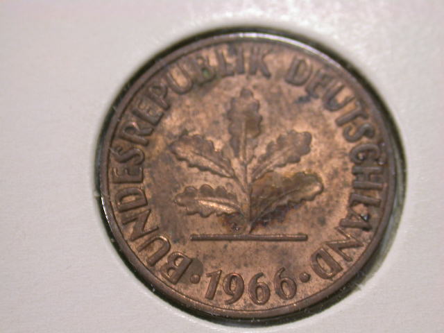  12013 2 Pfennig  1966 F in vz/vz-st   