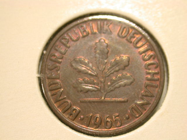  12013 2 Pfennig  1965 G in vz/vz-st   