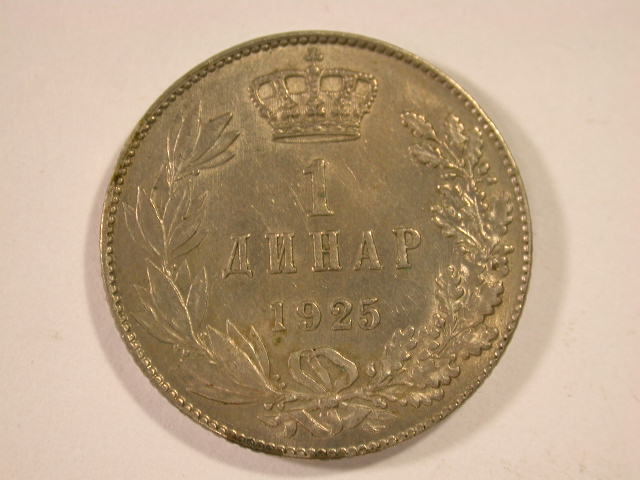  12017  Jugoslawien  1 Dinar Alexander  1925  in vz-st   