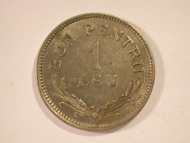  12017  Rumänien  1 Leu von 1924  in vz/vz-st   