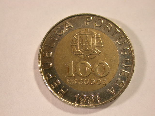  12018  Portugal  100 Escudos  Pedro Nunes 1991   
