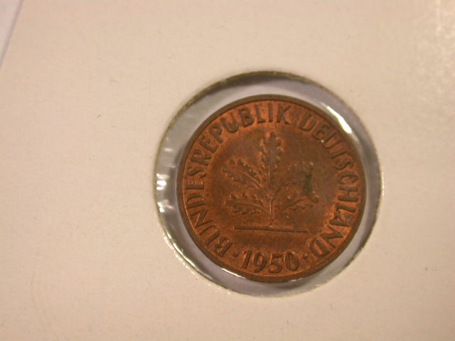  12019  1 Pfennig  1950 F  in vz/vz-st   