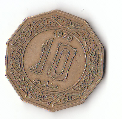  10 Dinar Algerien 1979 (F459)   