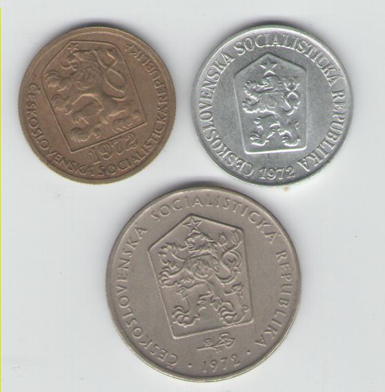  Umlaufkursmünzensatz Tschechoslowakei 1972 (lose)   