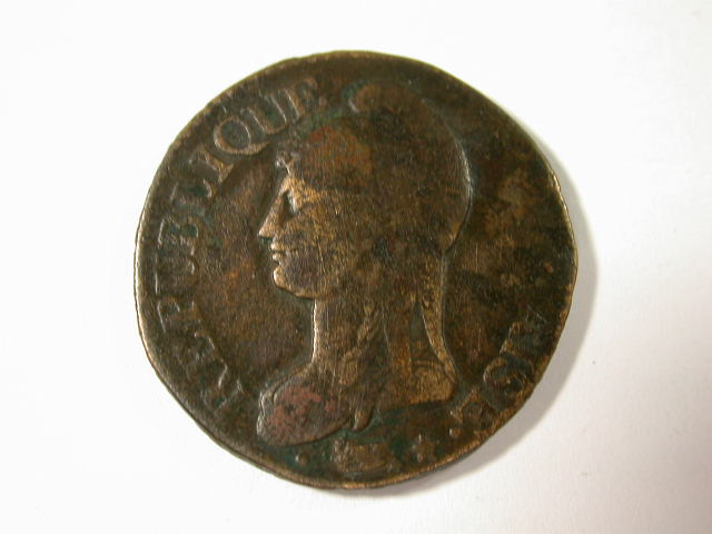  12011 Frankreich, Direktorim 1785-1799  Limoges  5 Centimes  L`an 6 ?   