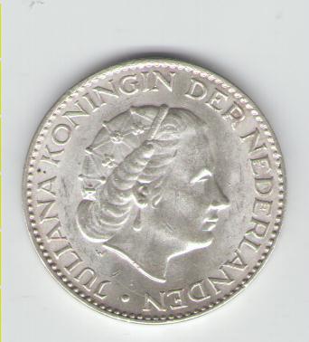  1 Gulden Niederlande 1955 (Silber)   