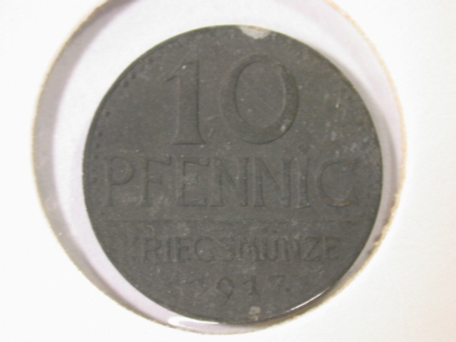  12025  Notgeld  Überlingen  10 Pfennig  1917 Zink in vz/vz-st   