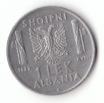  1 Lek Albanien 1939  Ferritisch - magnetisch   (F620)   