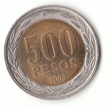  500 Pesos Chile 2003 (F624)   