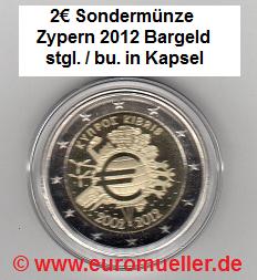 Zypern ...2 Euro Sondermünze 2012...Bargeld...bu. in Kapsel   