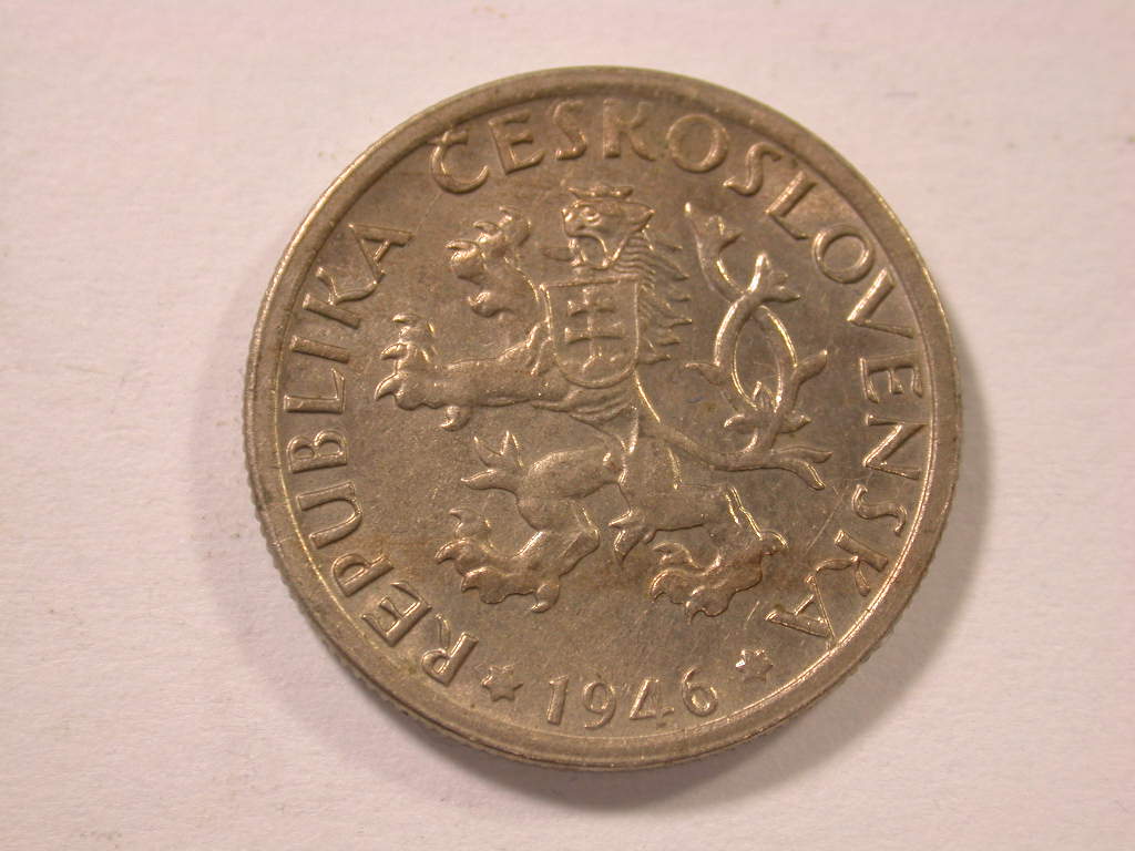  12035  CSSR  1 Krone  1946 in f.st/st !!   