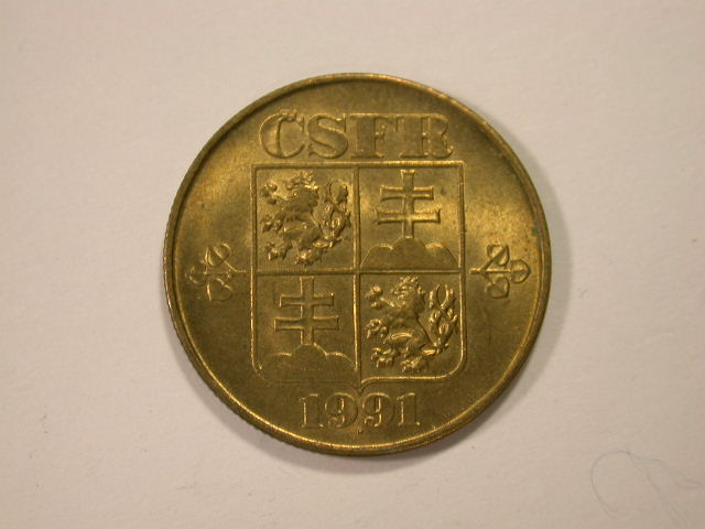  12040  CSFR 1 Krone von 1991 in f.st/st   