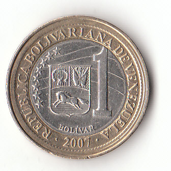  1 Bolivar Venezuela 2007 (F652)   