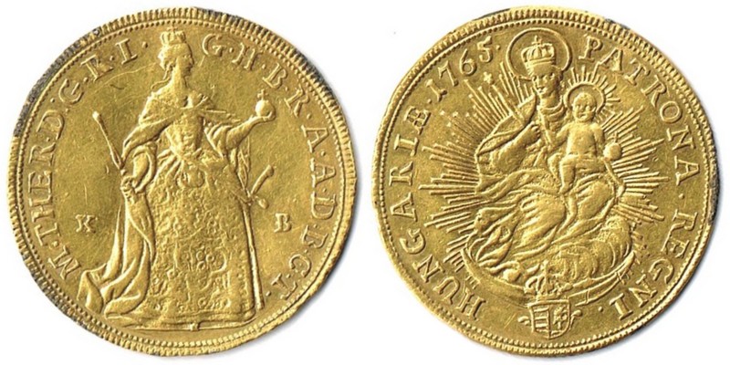 Ungarn Dukat 1765 K-B sehr sch&ouml;n/vorz&uuml;glich MM-Frankfurt Feingewicht: 3,44g Gold