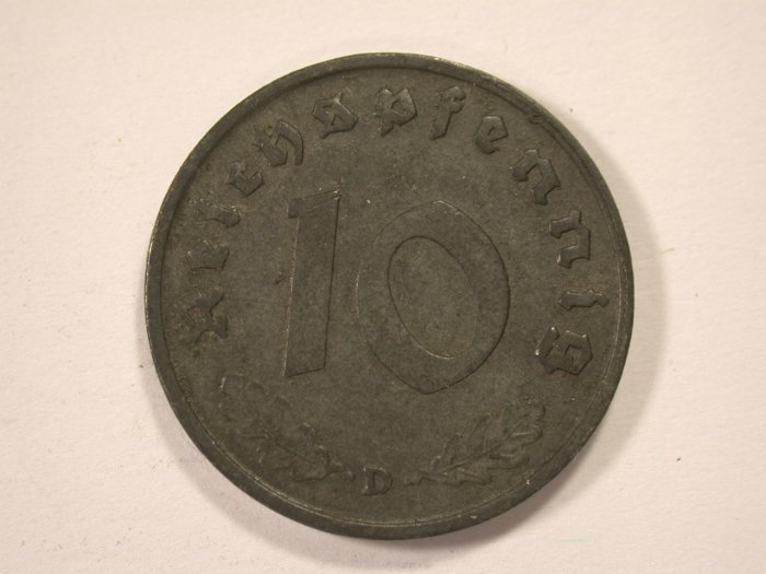  12042  10 Pfennig  1941 D  in sehr schön+   