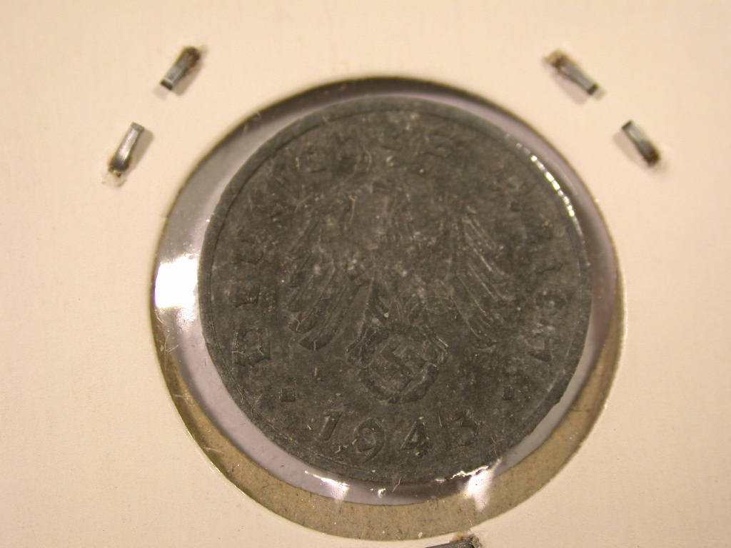  12043  III. Reich  1 Pfennig  1943 A  in ss/ss-vz   