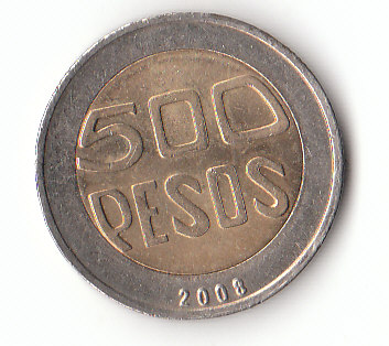 500 Pesos Kolumbien 2008  (F712)   