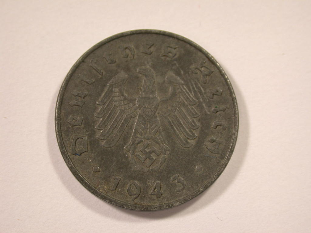  12044 III. Reich  10 Pfennig  1943 A  in vz   