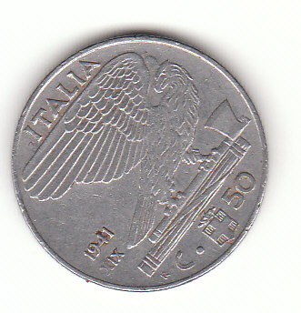  50 Centesimi Italien 1941 ferritisch / magnetisch (F820)   